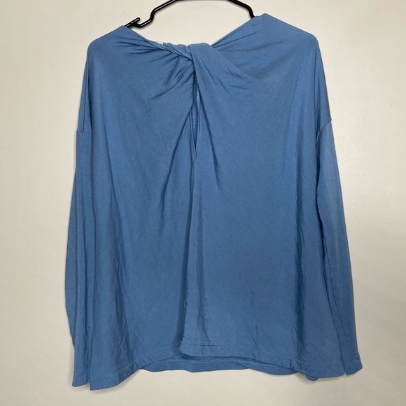 Lou And Grey Twisted Knot Back Sweater Blue L - Picture 2 of 6